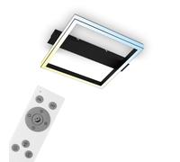 BRILONER - Lámpara de techo LED regulable, lámpara de techo LED, lámpara, lámpara de dormitorio, mando a distancia, luz nocturna y función temporizador - 420x360x70 mm (LxAxA)