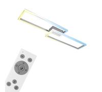 BRILONER - Lámpara de techo LED regulable, lámpara de techo LED, lámpara, lámpara de dormitorio, temperatura de color regulable, mando a distancia, luz nocturna y función temporizador, 1200x280x80mm