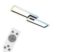 BRILONER - Lámpara de techo LED regulable, lámpara de techo LED, lámpara, lámpara de salón, temperatura de color regulable, mando a distancia, luz nocturna y función temporizador - 1200x280x80mm