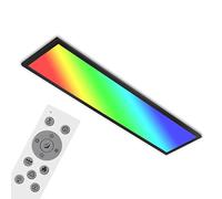 BRILONER - Lámpara de Techo LED RGB, Ultra Plana, Regulable, Cambio de Color, Control Remoto, Blanco Cálido y Frío, 1000x250x66 mm (Lxaxh)