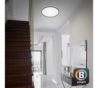 Briloner Lámpara de techo LED Slim smart black dim CCT Ø 42 cm