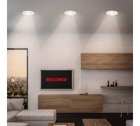 Briloner Lámpara empotrable LED Klira, blanca, orientable, atenuable, juego de 3 unidades EC:EPREL:1930506