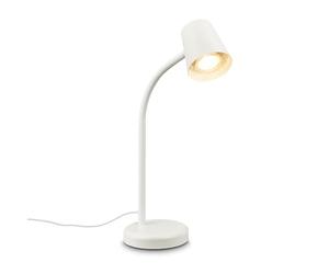 BRILONER - Lámpara Escritorio Orientable, Lamparas de Mesita de Noche, Lámpara de Mesa GU10 para Oficina, con Interruptor de Cable, Lampara Lectura, Lampara de Escritorio, Luz Escritorio, Blanco