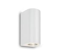 BRILONER - Lámpara exterior LED IP44, aplique LED exterior, 2x GU10, 4000K blanco neutro, color Blanco, 15,5x7x9cm, aplique pared exterior, luz exterior, aplique pared, led exterior, gu10 led