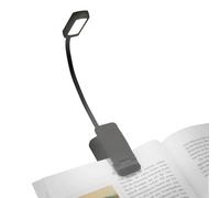 BRILONER - Lampara lectura, cct ajustable 2700K 4000K 6500K, dimmer continuo, batería recargable 500mAh, usb-c, lámpara pinza LED, luz de lectura recargable, luz de libro, 29 x 4 x 3 cm, negro