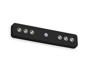 BRILONER - Lámpara LED bajo el armario con detector de movimiento, luz de armario, luz bajo el armario, luz nocturna, negro