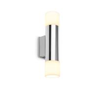 BRILONER - Lámpara LED baño cromo, 27,5 cm, IP44 protección contra salpicaduras de agua, luz blanca cálida,lámpara espejo baño, luz LED, lámpara baño, lámpara espejo