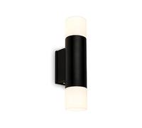 BRILONER - Lámpara LED baño negro, 27,5 cm, IP44 protección contra salpicaduras de agua, luz blanca cálida, lámpara espejo baño, luz LED, lámpara baño, lámpara espejo