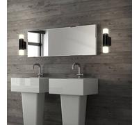 BRILONER - Lámpara LED baño negro, 27,5 cm, IP44 protección contra salpicaduras de agua, luz blanca cálida, lámpara espejo baño, luz LED, lámpara baño, lámpara espejo