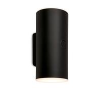 BRILONER - Lámpara LED de Pared Recargable con Batería Táctil, Regulable Por Pasos, Temporizador de 15 Min., Lámpara de Exterior, Apliques de Pared de Exterior, 15,5x7x8 cm (Alxanxpr), Negro
