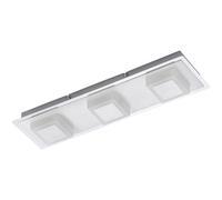 Briloner Lámpara LED De Techo 44 Cm 3x5W 1200Lm Blanco Cálido 3000K Plata