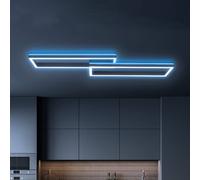 Briloner Lámpara LED de techo Frame 2 luces RGBW Backlight 119,5 cm