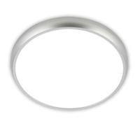 Briloner - Lámpara LED De Techo IP44 Blanco Neutro Cromado Mate 37,5 cm | 24W, 2900lm, Resistente Salpicaduras, Plafón Baño, Lámpara LED, Lámpara Salón, Lámpara Baño, Lámpara Cocina