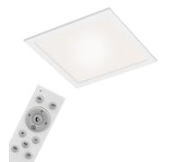 BRILONER - Lámpara LED de techo plana smart home, control por app y voz, luz colorida RGB+W, lámpara LED, de techo, llámpara de dormitorio, 29,5x29,5x6,1 cm, blanco