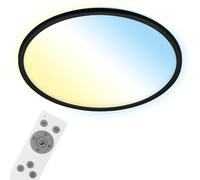 BRILONER - Lámpara LED de techo plana smart home, funciona con Alexa, mando a distancia, lámpara LED, lámpara LED de techo, lámpara de pasillo, 42x2,5 cm, negro