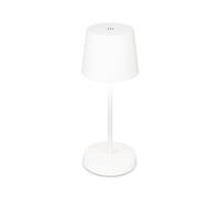 BRILONER - Lámpara LED Táctil Regulable, IP44, USB-C, Luz Blanca Cálida, Inalámbrica, Recargable, Portátil Para Camping y Escritorio, 26x10cm, Color Blanco
