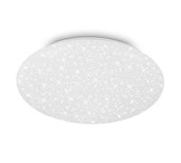 BRILONER - Lámpara LED techo con cielo estrellado, luz blanca neutra, techo, cocina, salón, iluminación, 38 x 7 cm (DxH), blanco