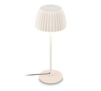 BRILONER - Lampara mesa LED con control táctil, regulable, blanco cálido, borde luminoso, lamparas mesita noche, lampara mesa, 14,3 x 36 cm, blanco antiguo