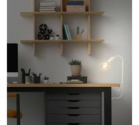 Briloner Lámpara pinza Krampo Retro, brazo flexible, blanco