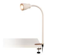 Briloner - Lámpara Pinza LED Orientable Blanco Cálido Warm Grey Coffee 54cm | 3,5W, 400lm, Interruptor De Cable, Lampara Mesa Pinza, Lampara Pinza Escritorio, Flexo Con Pinza, Lampara De Lectura