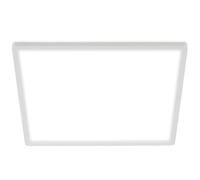 BRILONER - Lámpara techo con luz indirecta, plana, luz blanca neutra, plafon LED techo, lamparas de salon, lampara, plafones, dormitorio, 42 x 42 x 3 cm, blanco