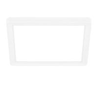 BRILONER - Lámpara techo con luz indirecta, plana, luz blanca neutra, plafon LED techo, lamparas de salon, lampara, plafones, dormitorio, 19 x 19 x 3 cm, blanco
