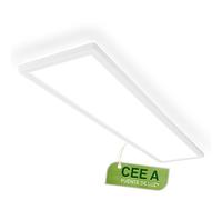 BRILONER - Lámpara techo LED 98 cm, CEE A fuente de luz, 22,5 W 4800 lm, diseño extraplano, luz indirecta, panel luminoso moderno, iluminación salón, cocina, dormitorio, pasillo, 98x20x3 cm, blanco