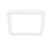 BRILONER - Lámpara techo LED, CEE A fuente de luz, 11W 2400 lm, diseño extraplano, luz indirecta, panel luminoso moderno, iluminación salón, cocina, dormitorio, pasillo, 29x29x3 cm, blanco