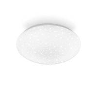 BRILONER - Lampara techo LED con efecto cielo estrellado, regulable, muy luminosa, luz blanco neutro, plafon LED, lamparas de salón, lampara dormitorio, 28 x 6,5 cm, Blanco