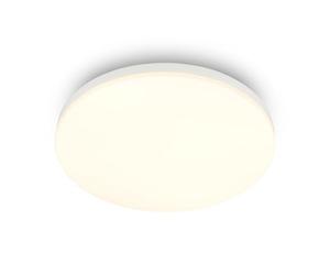Briloner - Lampara techo LED con luz blanco cálido, 18 W y 1850 lm, diseño compacto para hogar, plafon LED, lamparas de salón, lampara dormitorio, 26 x 6 cm, blanco