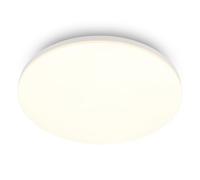 BRILONER - Lampara techo LED con luz blanco cálido, 24 W y 2550 lm, diseño compacto para hogar, plafon LED, lamparas de salón, lampara dormitorio, 36 x 6,5 cm, blanco