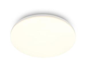 BRILONER - Lampara techo LED con luz blanco cálido, 24 W y 2550 lm, diseño compacto para hogar, plafon LED, lamparas de salón, lampara dormitorio, 36 x 6,5 cm, blanco