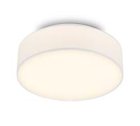BRILONER - Lámpara techo LED con pantalla de tela, 16 W y 1800 lm, luz blanco cálido, plafon LED, lamparas de salón, lampara dormitorio, luz techo salón, 30 x 10,5 cm, Blanco