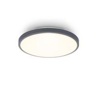 BRILONER - Lampara techo LED con pantalla decorativa, color de luz blanco cálido, 10W, 1200lm, lamparas salon, plafones para techo LED, 24 x 6 cm, antracita