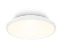 BRILONER - Lampara techo LED con pantalla decorativa, color de luz blanco cálido, 17,5W, 2400lm, salon, plafones para techo LED, 33 x 6 cm, blanco