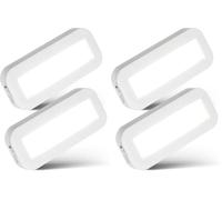Briloner - LED cocina bajo mueble sin cable en set de 2 con luz blanco neutro y fijación adhesiva, luz de armario led recargable para zonas de trabajo, 15 x 6,5 x 2 cm, blanco (Paquete de 2)