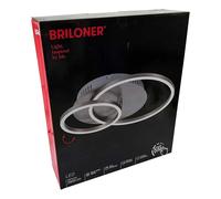 Briloner LED de Techo Níquel Mate 39x30cm 24,5W Blanco Cálido 3-Stufen-Dimmbar