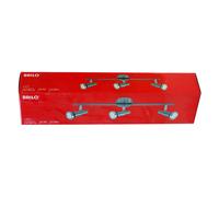 Briloner LED Foco Níquel Mate 49cm 3 X 3W GU10 en Blanco Cálido, Orientable [EEK: G]