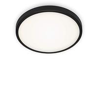BRILONER LED, lámpara de Techo, 12 vatios, 1.200 lúmenes, 4.000 Kelvin, Ø 29cm, Negro-Blanco