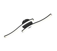 BRILONER LED, lámpara de Techo con 2 Tiras, 12 vatios, 960 lúmenes, 3000 Kelvin, Negro, 555 x 120 x 72 mm (Lar x An x