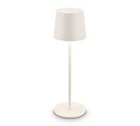 Briloner lámpara mesa LED IP44 inalámbrica, táctil, regulable, con batería recargable, luz nocturna, lectura, camping, exterior, 11x33 cm, blanco antiguo