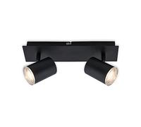 Briloner Leuchten 2731-025 Foco de Techo, de Baño, Giratorio e Inclinable, 2X LED/Gu10, Ip44, Negro