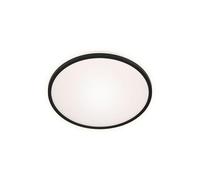 Briloner Leuchten 3046-015 Lámpara de Techo LED, Efecto Retroiluminado, 15 W, 1500 Lúmenes, 4000 Kelvin, Blanco/Negro