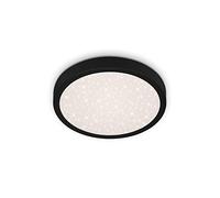 Briloner Leuchten 3048-015 - Lámpara LED de techo con diseño de estrellas, color blanco neutro, temperatura de color blanco neutro, 280 mm, color negro