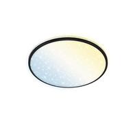 Briloner Leuchten 3065-015 Lámpara de Techo LED Inteligente, Amazon Alexa, Wifi, Control de Temperatura de Color, Negro