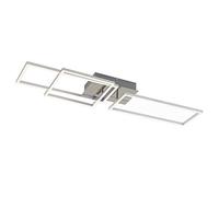 Briloner Leuchten 3136-018 lámpara de techo regulable con función de memoria, 2 módulos led giratorios, 43,8 W, 3300 lúmenes, 3000 Kelvin, cromo, 928 x 260 x 96 mm, De Aluminio Cromado