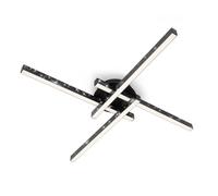 Briloner Leuchten 3519-045 Lámpara de Techo LED, Efecto Brillo, Temperatura de Color Blanco Cálido, 21 W, Negro