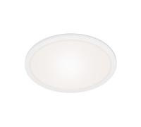 Briloner Leuchten 7168-016 - Lámpara de techo regulable, con mando a distancia, control de temperatura de color, luz nocturna, 24 W, 2200 lúmenes, 40 cm de diámetro, color blanco