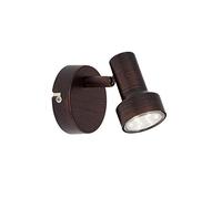 BRILONER Leuchten - Aplique LED con Foco Orientable y Giratorio, Aplique, Foco con Aspecto Antiguo, Casquillo: GU10, 1x3W, Color: Cobre, 8 x 10,6 cm