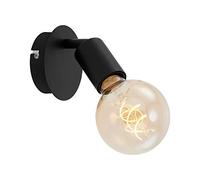 BRILONER Lámparas Techo Foco de Pared, Retro/Vintage, Cabezal Giratorio e inclinable, E27, máx. 60 W, Metal, Negro